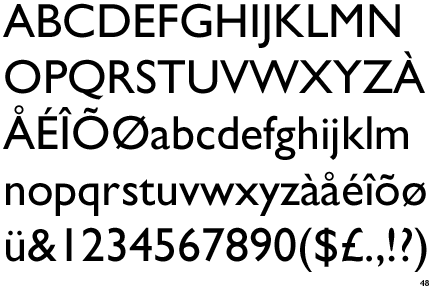 Gill Sans font